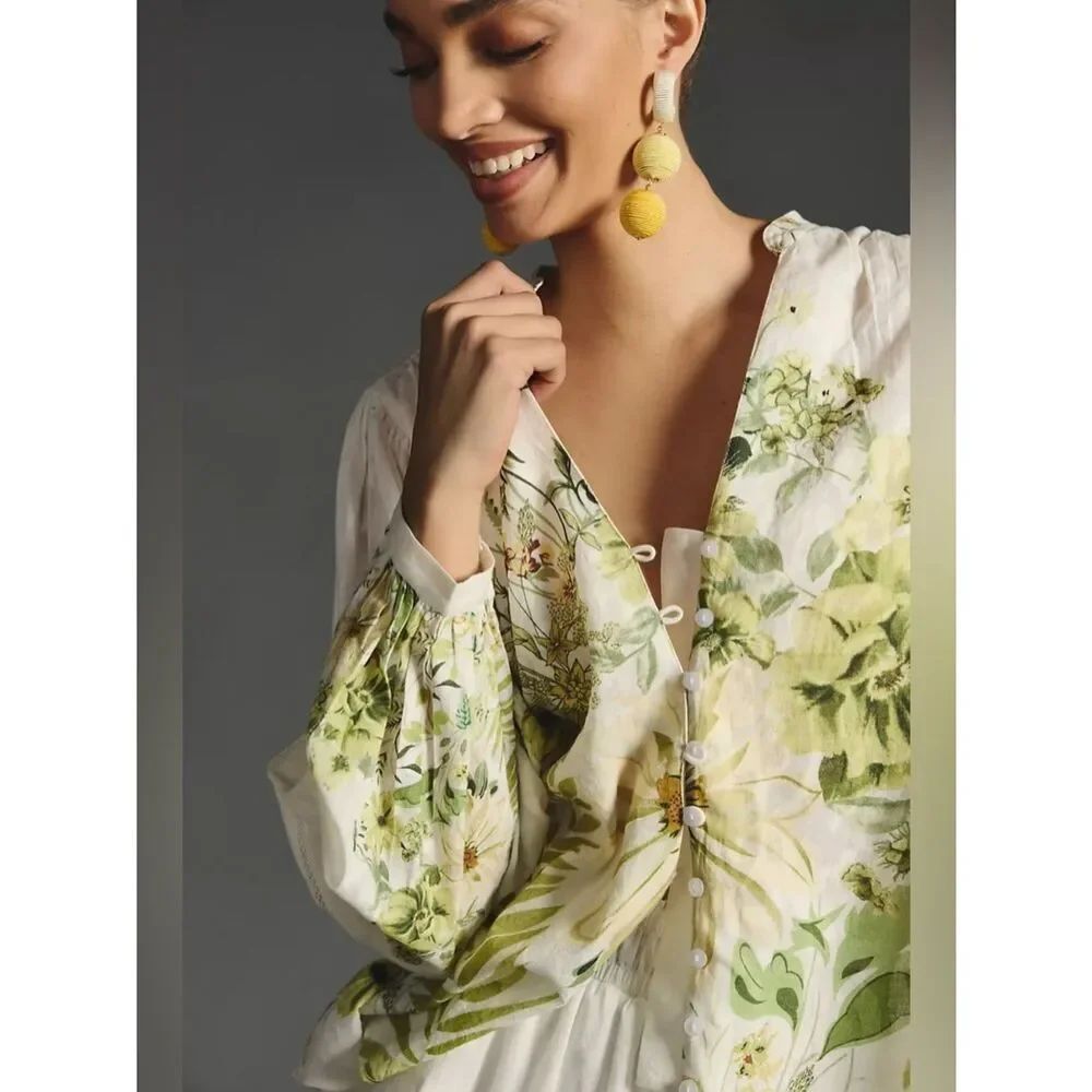 New Anthropologie Forever That Girl Peasant Blouse Size Xxs
